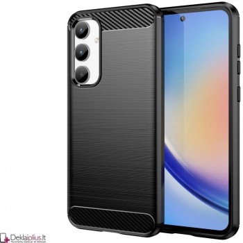Carbon guminis dėklas - juodas (Samsung A35 5G) Carbon guminis dėklas - juodas (Samsung A35 5G)